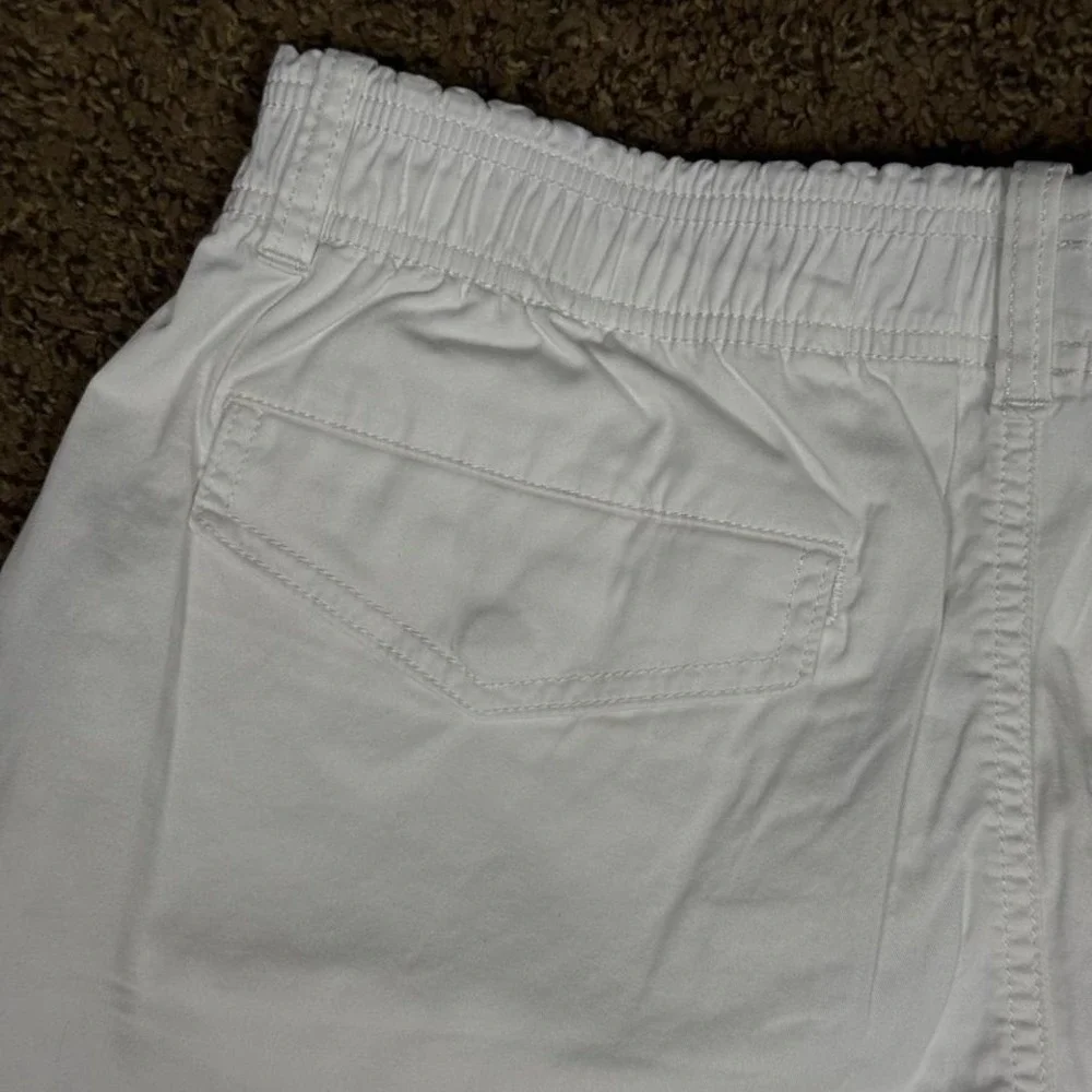 Polo Ralph Lauren Mens White Elastic Waist Twill Shorts‎
